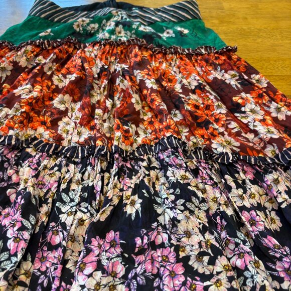 Anthropologie Bhanuni by Jyoti Tiered Colourful Maxi Skirt Size 0 - Picture 5 of 14